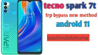 tecno spark 7t frp bypass new method [upl. by Nylrats]