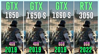 GTX 1650 vs GTX 1650 Super vs GTX 1660 Super vs RTX 3050  Test in 12 Games [upl. by Hoes]