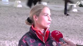 Dinja van Liere  Interview  KNHS Indoorkampioenschappen  2015 [upl. by Sices]