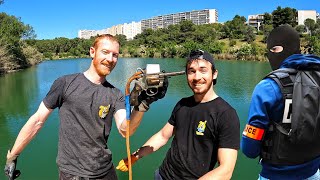 Pêche à laimant à Montpellier  La BAC intervient [upl. by Gemma40]