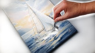 Pouring on FABRIC 3D Boat Art You can Try Fun Technique  AB Creative Tutorial [upl. by Elyn]