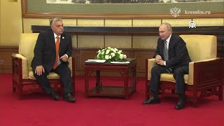 Russian President Putin meets with Hungarian Prime Minister Orban [upl. by Lokkin440]