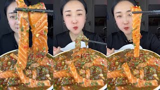 SUB 해산물 Salmon Mixed with Shrimp🐠🐠🍤🍤Seafoodsashimigourmetasmrmukbang [upl. by Edmonda59]