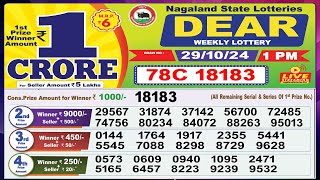 Dear Lottery Sambad Morning 1 PM today 291024 Nagaland State Lottery Result [upl. by Dearden]