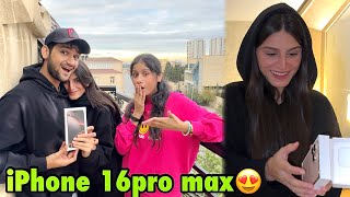 Saba ko iPhone 16pro max ka surprise dediya in Baku🇦🇿  ansu agaye emotional🥺❤️ [upl. by Oliy]