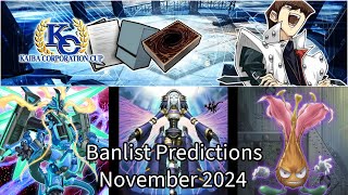 Banlist Predictions  November 2024 [upl. by Iur]