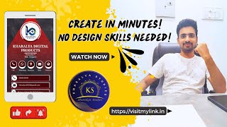 Create a Professional Digital Business Card for Free  Step by Step Tutorial  digitalvisitingcard [upl. by Placia]