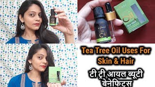 Top 7 Beauty Uses of Tea Tree oil for Skin Face Dark pots Dandruff  Elansa Tea Tree Oil [upl. by Cavan]