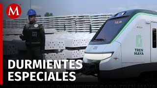 Ingenieros militares desarrollaron el durmiente monolítico para el Tren Maya [upl. by Aelyk]