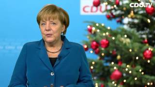 Angela Merkel wünscht frohe Weihnachten [upl. by Tierell]