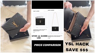 YSL CLUTCH TO CROSSBODY HACK [upl. by Asiilanna]