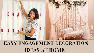 DIY WEDDING DECORATION IDEASENGAGEMENT DECOR WITHIN 1000rs  EASY FLORAL DECORATION AT HOME [upl. by Renmus]