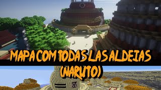 MAPA DE NARUTO COM TODAS AS ALDEIASMCPE Konoha [upl. by Arbmahs]