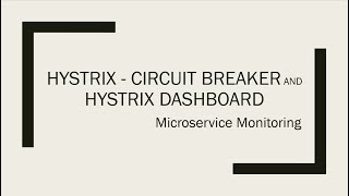 Spring Boot Microservices  What is Hystrix   Hystrix Circuit Break Pattern  Hystrix Dashboard [upl. by Lavinia]