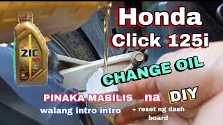 Honda Click 125i Change Oil Quick Tutorial  DIY [upl. by Fredkin]