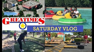 Greatimes Family Fun Park  Miniature Golf Go Karts Bumper Boats  Saturday Vlog  June 2 2018 [upl. by Carlynn]