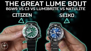 BGW9 vs C3 vs Lumibrite vs Natulite  Lume Bout [upl. by Anilec199]