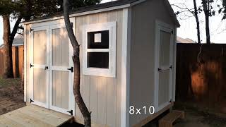 8x10 Storage shed built on site [upl. by Nywrad840]