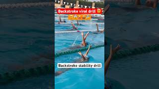 Backstroke stability drills  how to perfect backstroke technique shorts backstroke swim [upl. by Fricke709]