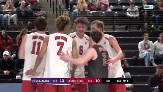 McKendree at Ohio State  College Men Volleyball 04042024 [upl. by Sewel367]