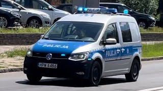 POLAND  Gryfino VW Caddy Policja alarmowo  Polish police vw caddy responding [upl. by Haletta699]