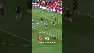 Brentford scores 1 minute goals 4 in a row in the Premiere Leauge 2425 premierleague brentford [upl. by Nogaem297]