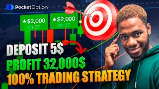 Deposit 5 ➔ Profit 32000 in 1 DAY  Binary Options Best Trading Strategy for Pocket Option [upl. by Alfonse]