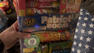 TNT Patriot Boom Firework Assortment unboxing and tube counts 4k [upl. by Hare550]