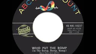 1961 HITS ARCHIVE Who Put The Bomp In The Bomp Bomp Bomp  Barry Mann [upl. by Thinia513]