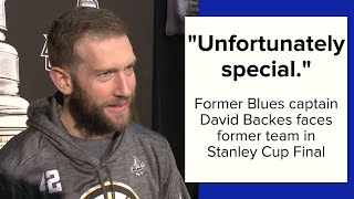 David Backes talks before facing his former team in the Stanley Cup Final [upl. by Auqinahs]