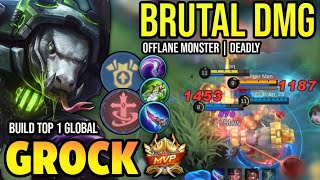 GROCK BEST BUILD 2023  BUILD TOP 1 GLOBAL GROCK GAMEPLAY  MOBILE LEGENDS✓ [upl. by Ynohtnael]