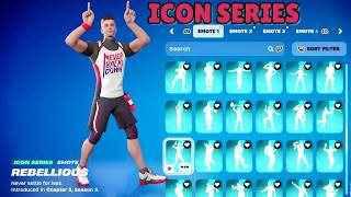 Top 100 ICON SERIES EMOTES amp TIKTOK DANCES In Fortnite [upl. by Newcomb]