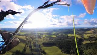 Paragliding 161a Strongwind flights timed between hailstorms on Wasserkuppe 34 [upl. by Avitzur522]