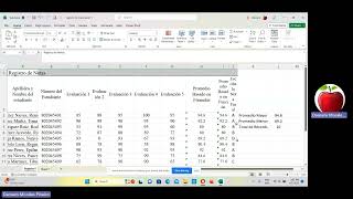 Registro de notas en Excel parte 2 [upl. by Demha]