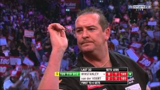 HD Dean Winstanley  9 Dart Finish  201213 PDC World Championships  wwwninedarterscouk [upl. by Notsle]