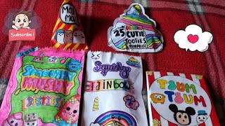 hechos de papel juguetes sorpresas de papel llenos de SQUISHY unboxing [upl. by Enimsay]