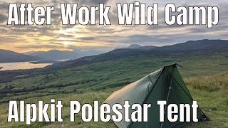 223 After Work Wild Camp  Alpkit Polestar Tent [upl. by Aufmann]