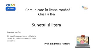 Sunetul și litera vocale și consoane  clasa a doua [upl. by Notle]