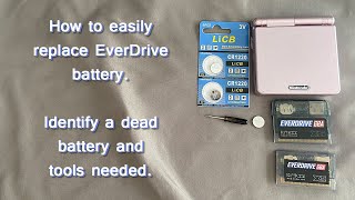 How to change EverDrive BATTERY GBAGBGBC  Mini X3 X5 X7 Phat original model [upl. by Kaycee673]