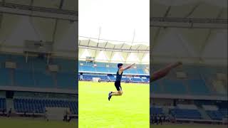 Broad jump exercise  sprinter jump workout  100m speed amp power 100m army shorts track yt [upl. by Aubreir]