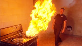 How to Safely Put Out a Kitchen Fire [upl. by Allisirp]