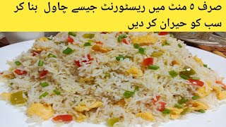 Restaurant Style Egg Fried Rice Ready In Just 5 Minutes  چائنیز رائس  Fried Rice Recipe by Sahiba [upl. by Finbar]