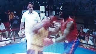 Mike Tyson at 16 years old Knockout via Overhand right Dudes Mouthgaurd Goes AWOL [upl. by Denae]