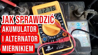 Jak sprawdzić akumulator i alternator miernikiem [upl. by Ebeneser]