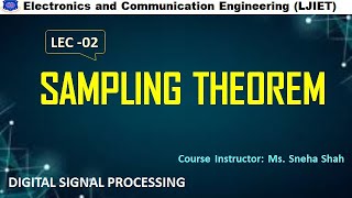 DSP Session 02Sampling theorem [upl. by Arramahs544]