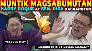 🔴 ROQUE at SEN RISA MUNTIK MAGSABUNUTAN sa SOBRANG INIT ng SAGUTAN sa SENADO   Jevara PH [upl. by Furr701]