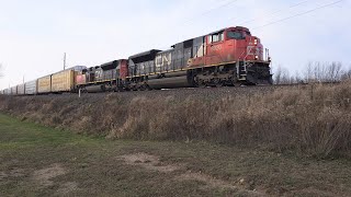 Canadian National  Eastbound RackStack Train 24 Nov 24 [upl. by Adaran]