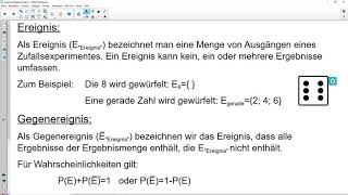 Wahrscheinlichkeitsrechnung 08 Ereignis und Gegenereignis [upl. by Teloiv]