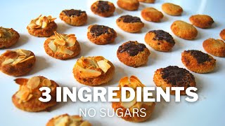 3 INGREDIENT VEGAN COOKIES  Easy Vegan Biscuits without sugar [upl. by Neural]