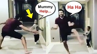 Rohit Sharma Scares Shikhar Dhawan Son Zoravar [upl. by Anirrok722]